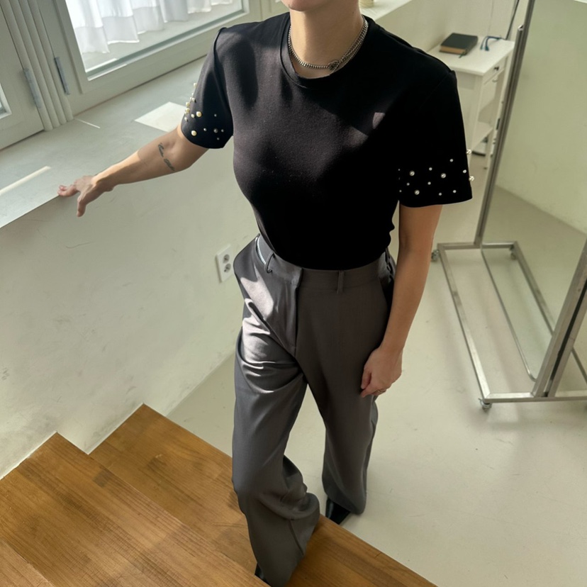 SOUIT韓國代購女裝新款熱賣推薦職業休閑時尚真品休閑褲口袋SOUIT by mabel-L休閑褲