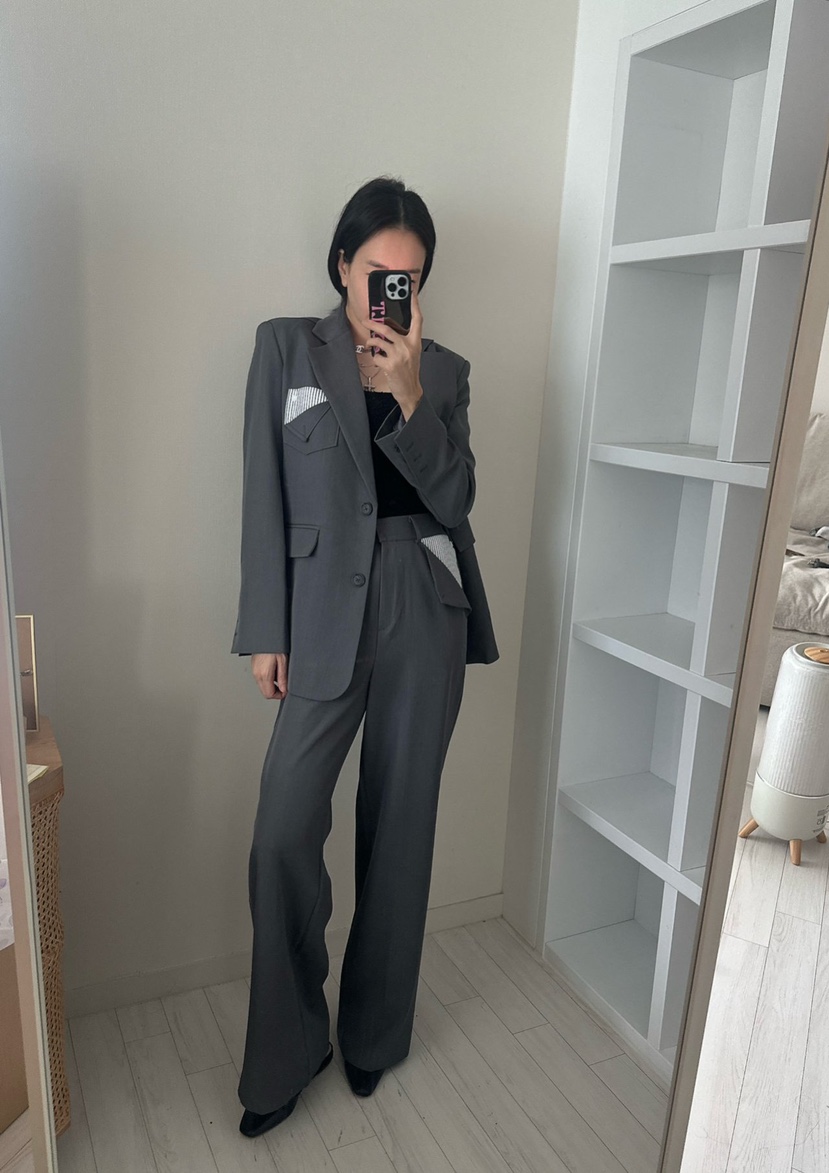 SOUIT韓國代購女裝新款熱賣推薦職業休閑時尚真品休閑褲口袋SOUIT by mabel-L休閑褲