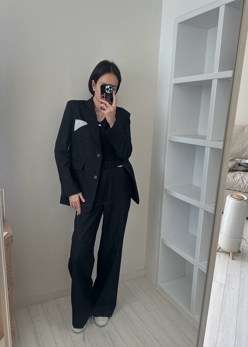 SOUIT韓國代購女裝新款熱賣推薦職業休閑時尚真品休閑褲口袋SOUIT by mabel-L休閑褲