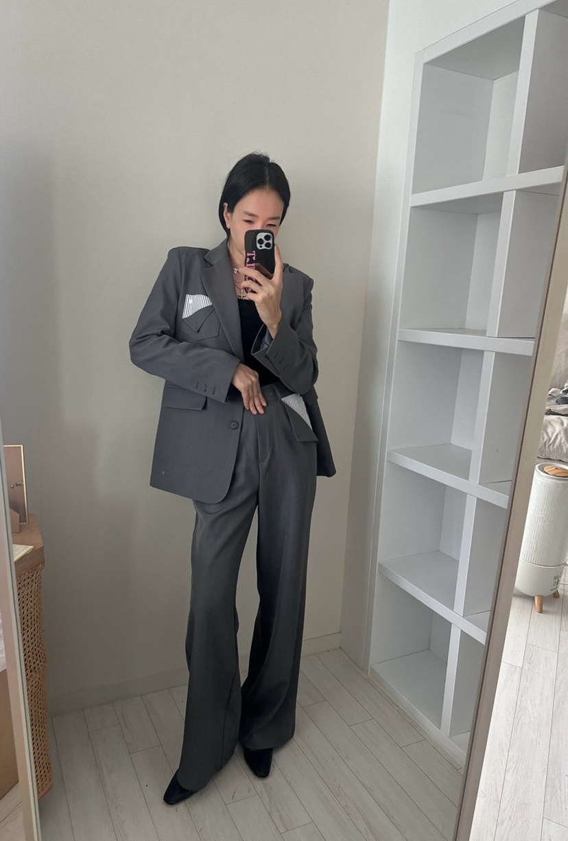 SOUIT韓國代購女裝新款熱賣推薦職業休閑時尚真品休閑褲口袋SOUIT by mabel-L休閑褲