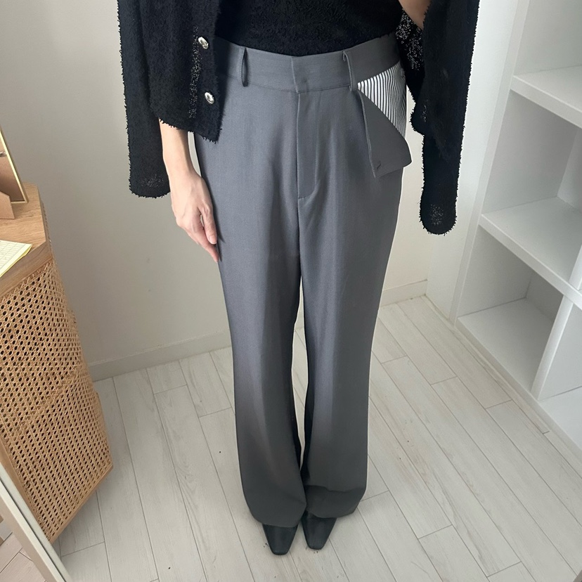 SOUIT韓國代購女裝新款熱賣推薦職業休閑時尚真品休閑褲口袋SOUIT by mabel-L休閑褲圖色1