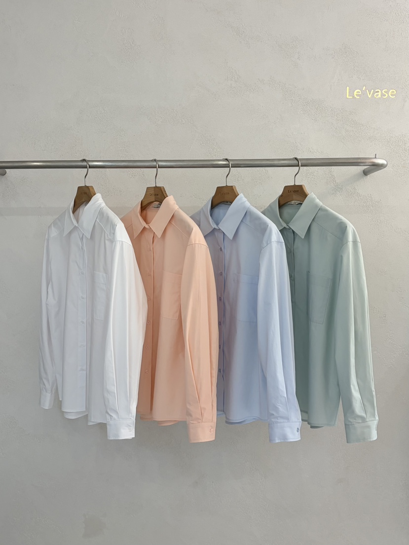 LE VASE東大門直郵女士新品熱賣26春夏襯衫蕾絲衫天絲棉LE VASE襯衫/蕾絲衫