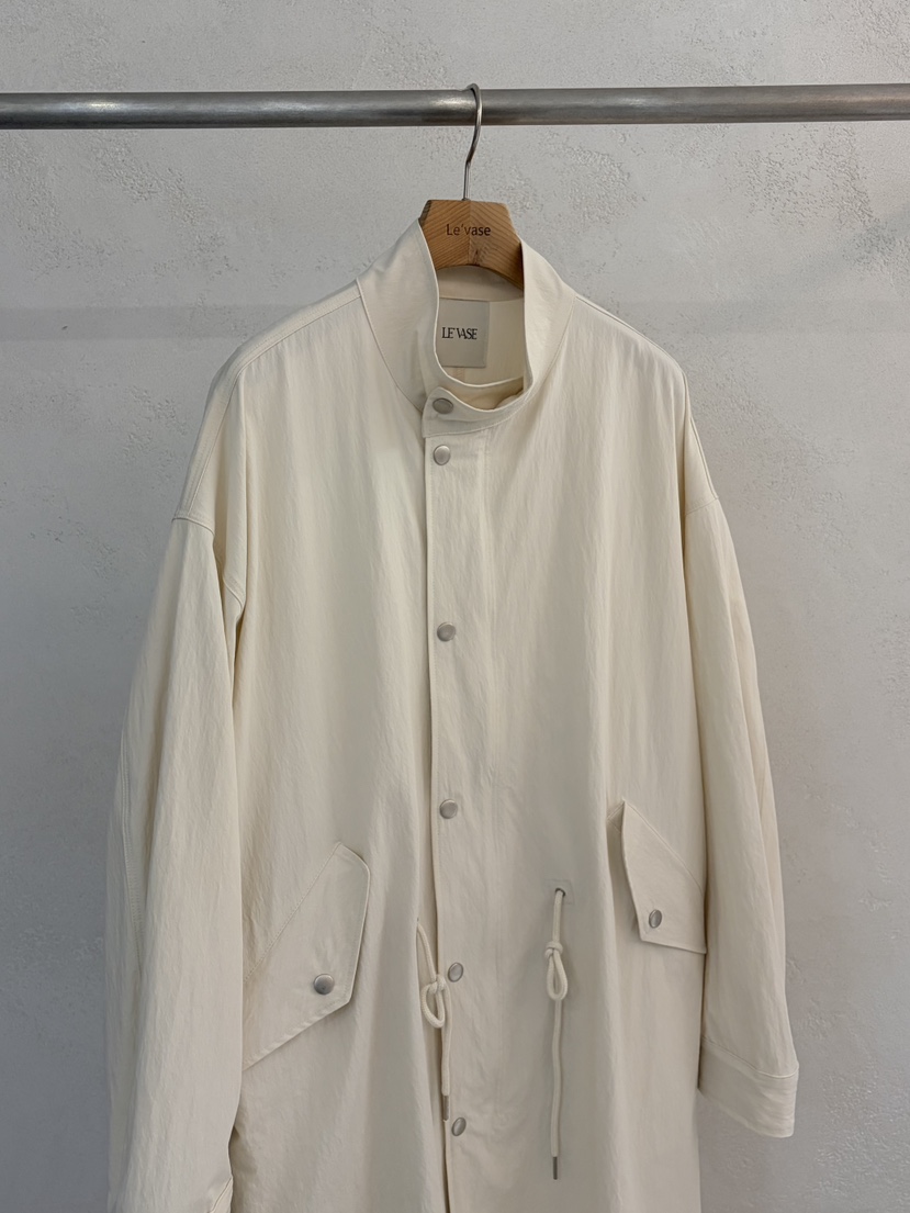 LE VASE韓國代購女士新品人氣推薦26春夏真品休閑長款風衣LE VASE長款風衣