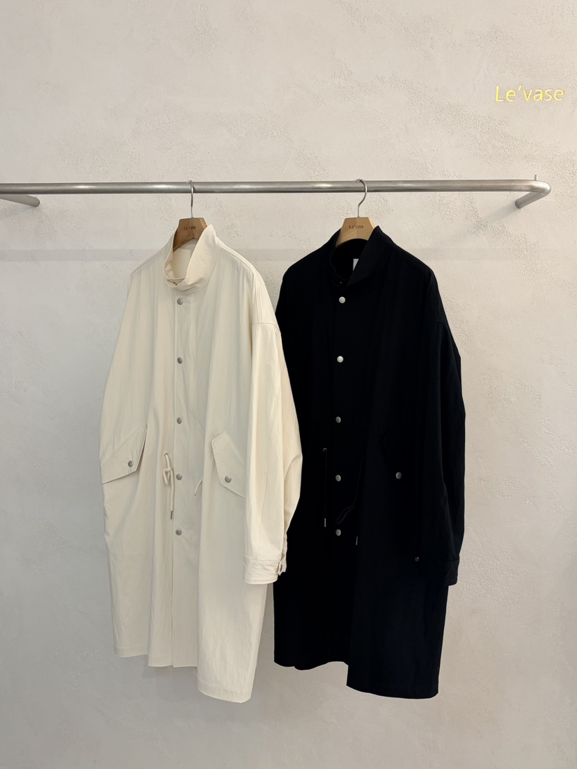 LE VASE韓國代購女士新品人氣推薦26春夏真品休閑長款風衣LE VASE長款風衣