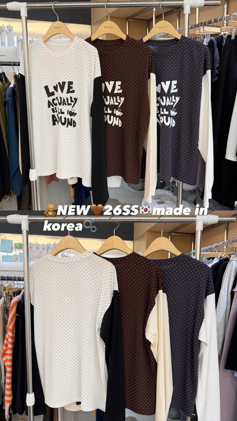 BOUND.A東大門代購女士新款真品26春夏熱賣推薦職業長袖T恤BOUND.A長袖T恤