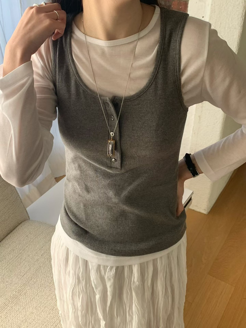 TAF東大門實拍女士新品休閑真品推薦時尚職業人氣吊帶背心TAF吊帶/背心