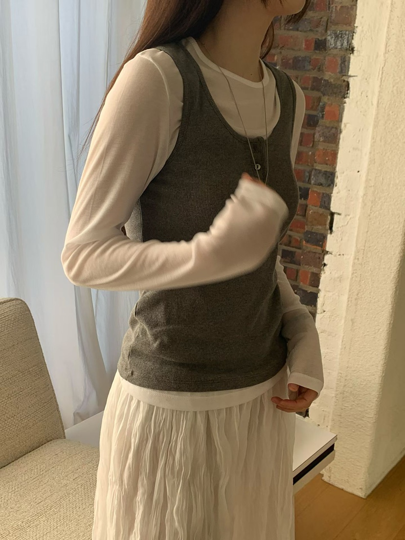 TAF東大門實拍女士新品休閑真品推薦時尚職業人氣吊帶背心TAF吊帶/背心