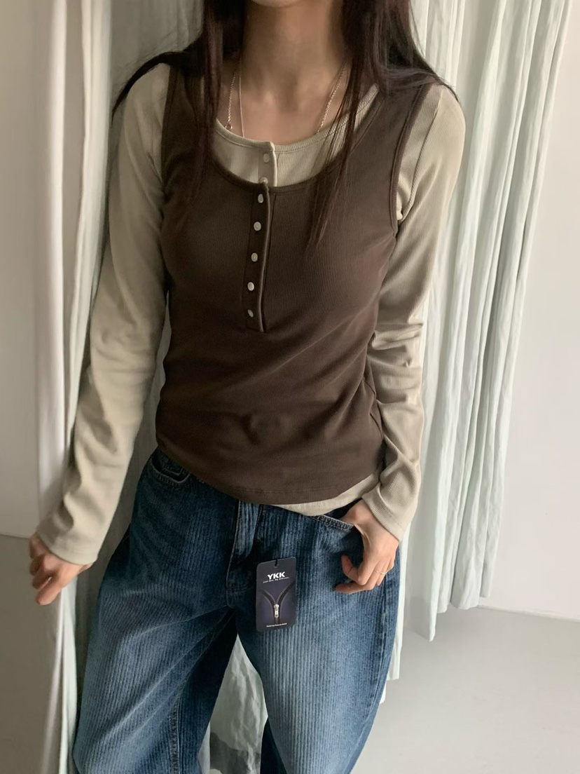 TAF東大門實拍女士新品休閑真品推薦時尚職業人氣吊帶背心TAF吊帶/背心