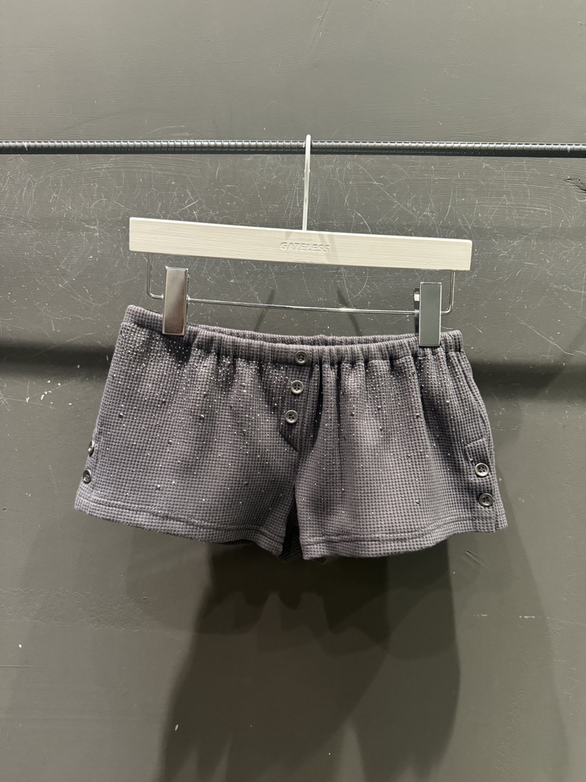 GATELESS韓國代購女裝新品休閑職業26春夏熱賣短褲華夫格GATELESS短褲圖色2