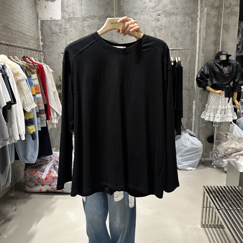 JUNI東大門實拍女士新款職業真品26春夏熱賣長袖T恤不含項鏈my juni長袖T恤圖色3