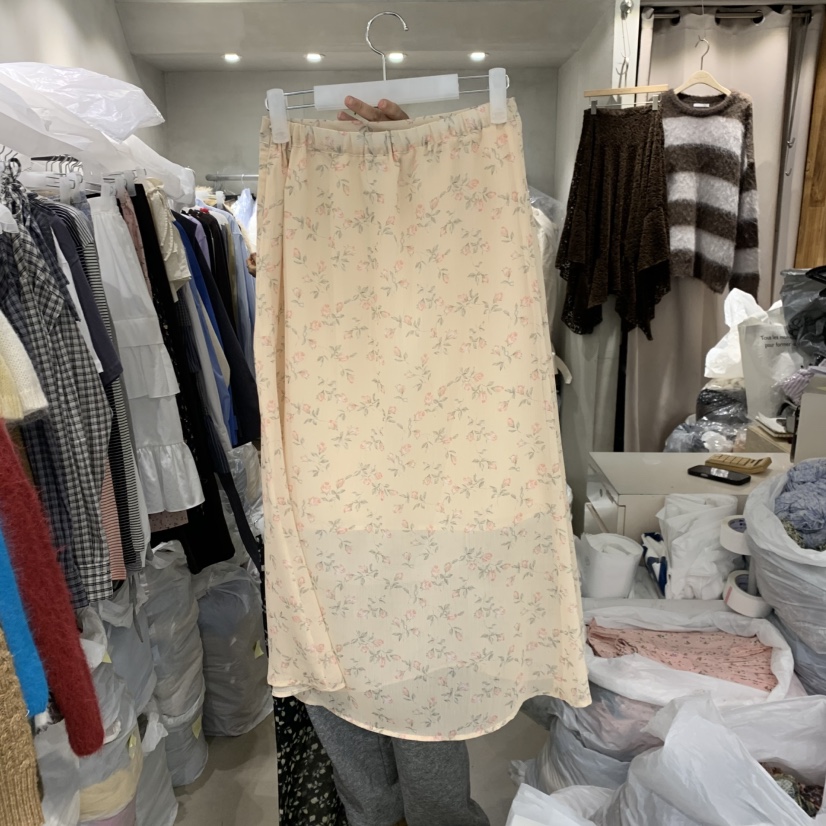 LOGROAD韓國代購女裝新款推薦休閑職業26春夏人氣真品長裙LOG ROAD長裙