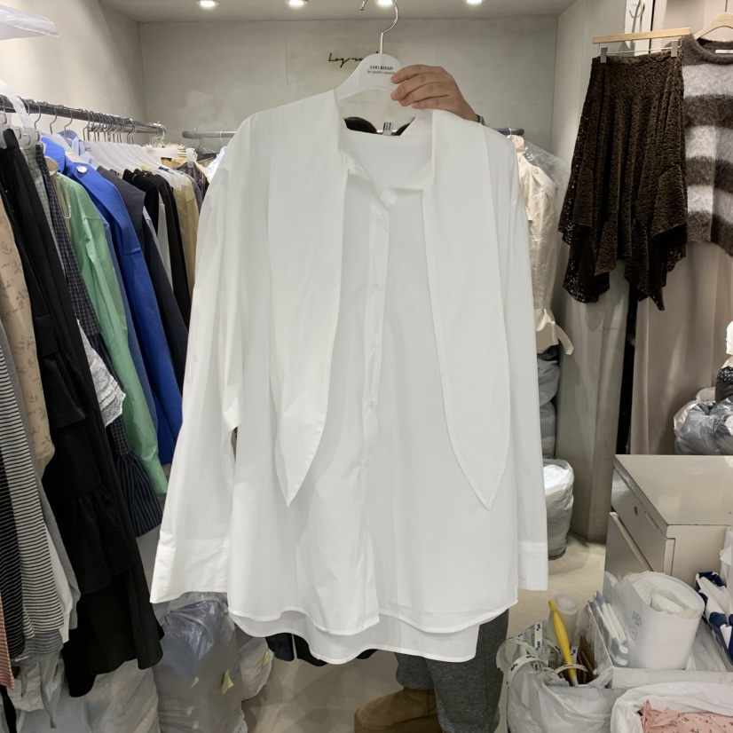 LOGROAD東大門實拍女裝新款真品推薦26春夏時尚襯衫蕾絲衫LOG ROAD襯衫/蕾絲衫圖色2