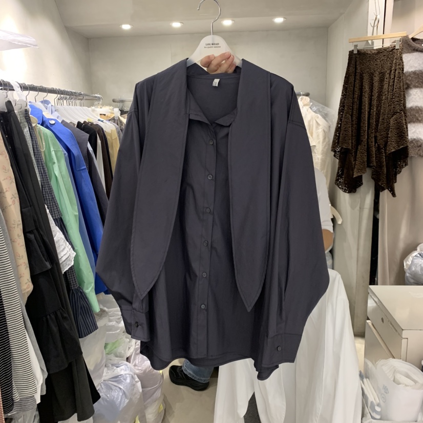 LOGROAD東大門實拍女裝新款真品推薦26春夏時尚襯衫蕾絲衫LOG ROAD襯衫/蕾絲衫圖色3