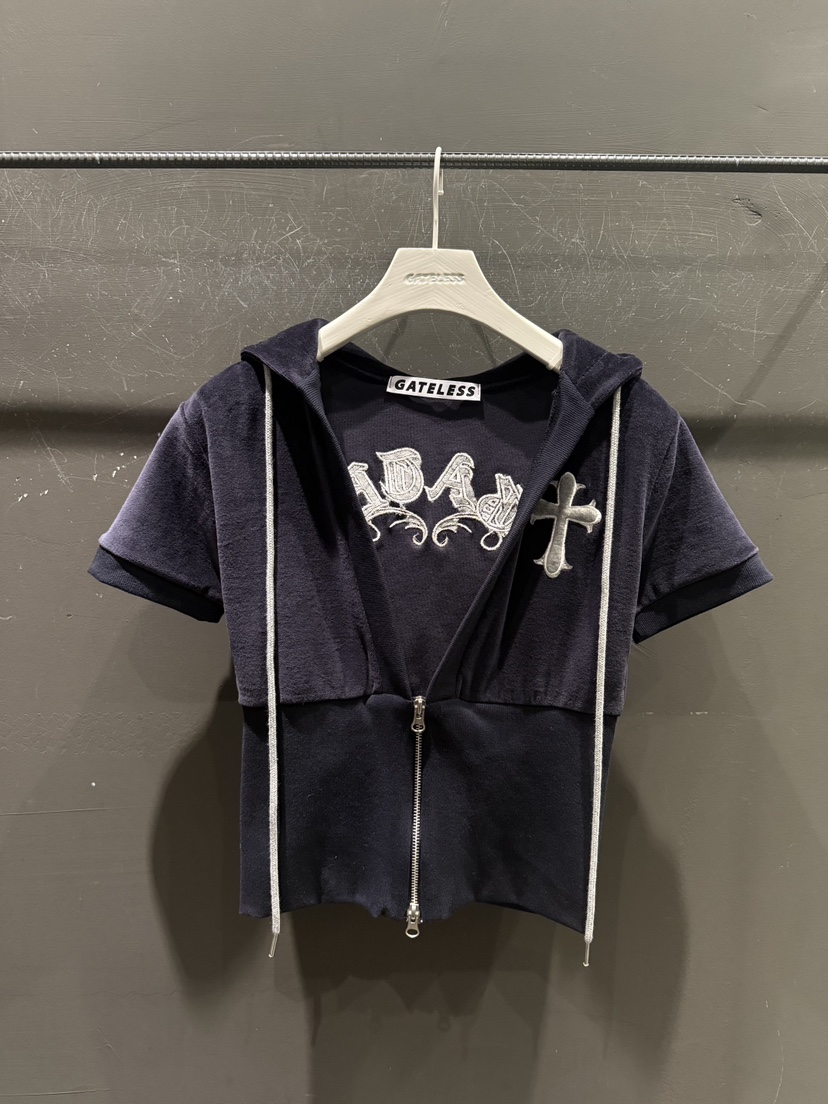 GATELESS東大門代購女裝新款職業26春夏熱賣休閑衛衣復古GATELESS衛衣圖色2
