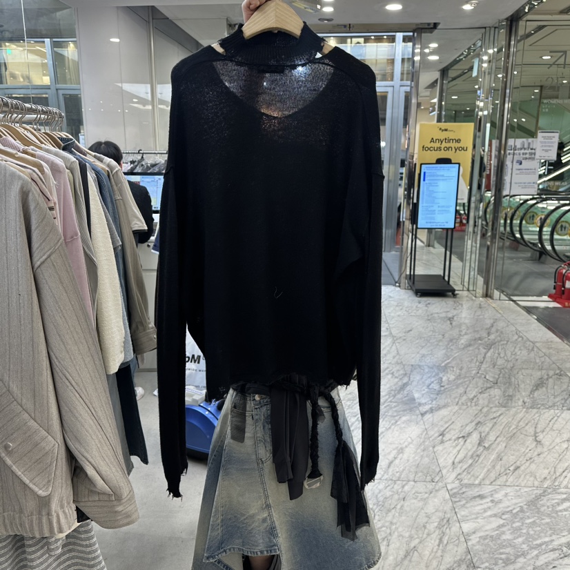 FOUNDATION韓國直郵女裝新款時尚推薦休閑職業26春夏針織衫FOUNDATION針織衫