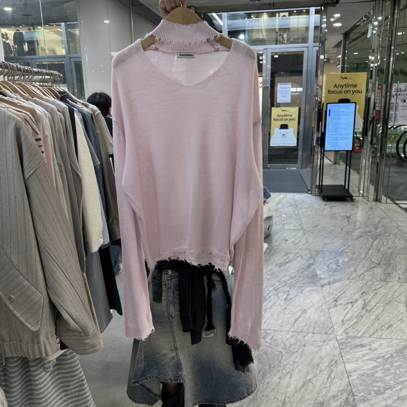 FOUNDATION韓國直郵女裝新款時尚推薦休閑職業26春夏針織衫FOUNDATION針織衫圖色2