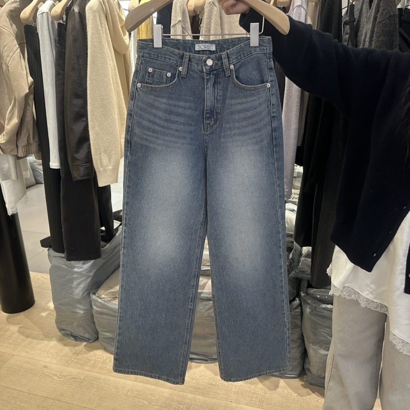 SORBET/FLAT WHITE韓國直郵女裝新品推薦人氣26春夏牛仔褲SORBET/FLAT WHITE牛仔褲圖色1