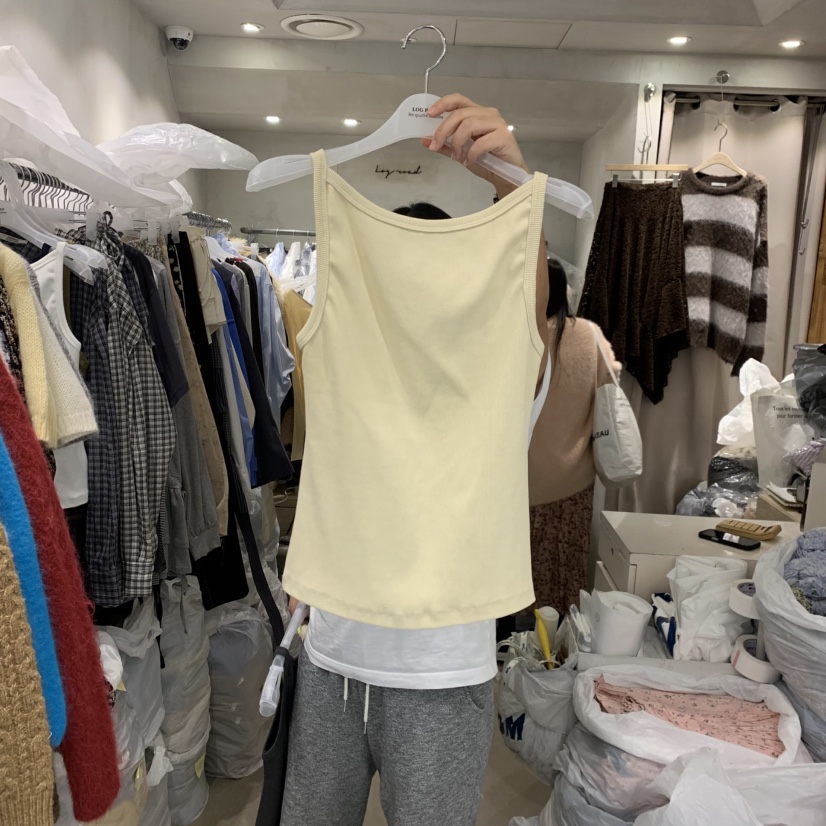 LOGROAD東大門實拍女士新品熱賣人氣休閑真品時尚吊帶背心LOG ROAD吊帶/背心圖色1
