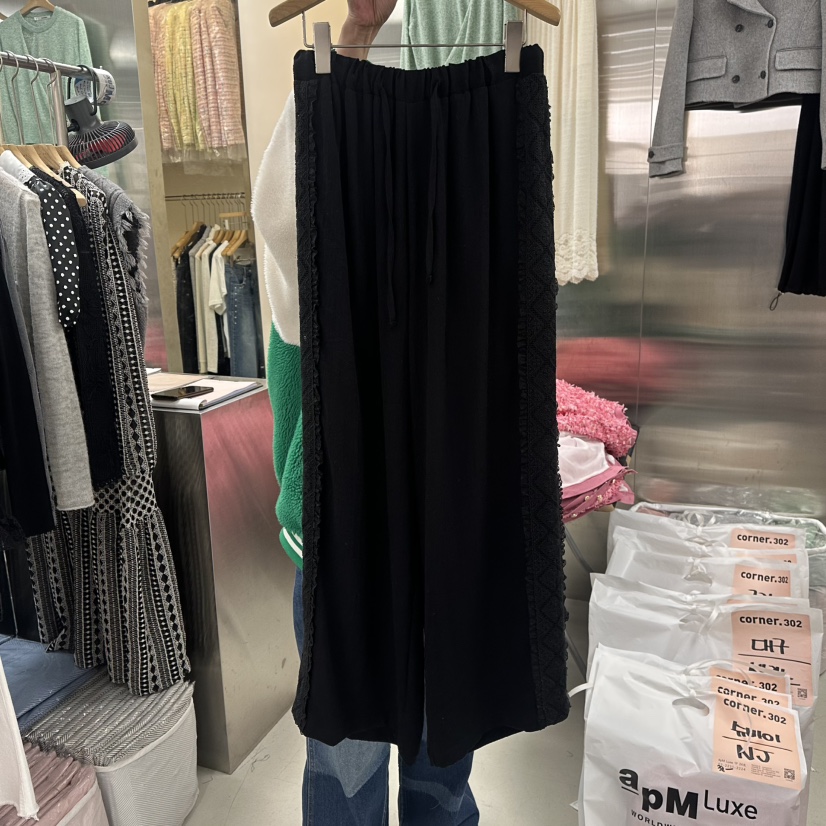 CORNER東大門實拍女裝新款休閑職業人氣真品休閑褲蕾絲花CORNER.302休閑褲圖色2