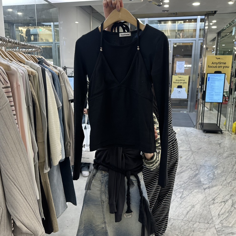 FOUNDATION東大門實拍女士新款休閑熱賣時尚人氣推薦長袖T恤FOUNDATION長袖T恤圖色3