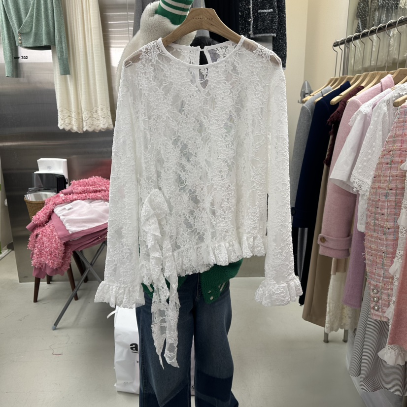 CORNER韓國直郵女士新品熱賣時尚職業26春夏推薦襯衫蕾絲衫CORNER.302襯衫/蕾絲衫圖色1