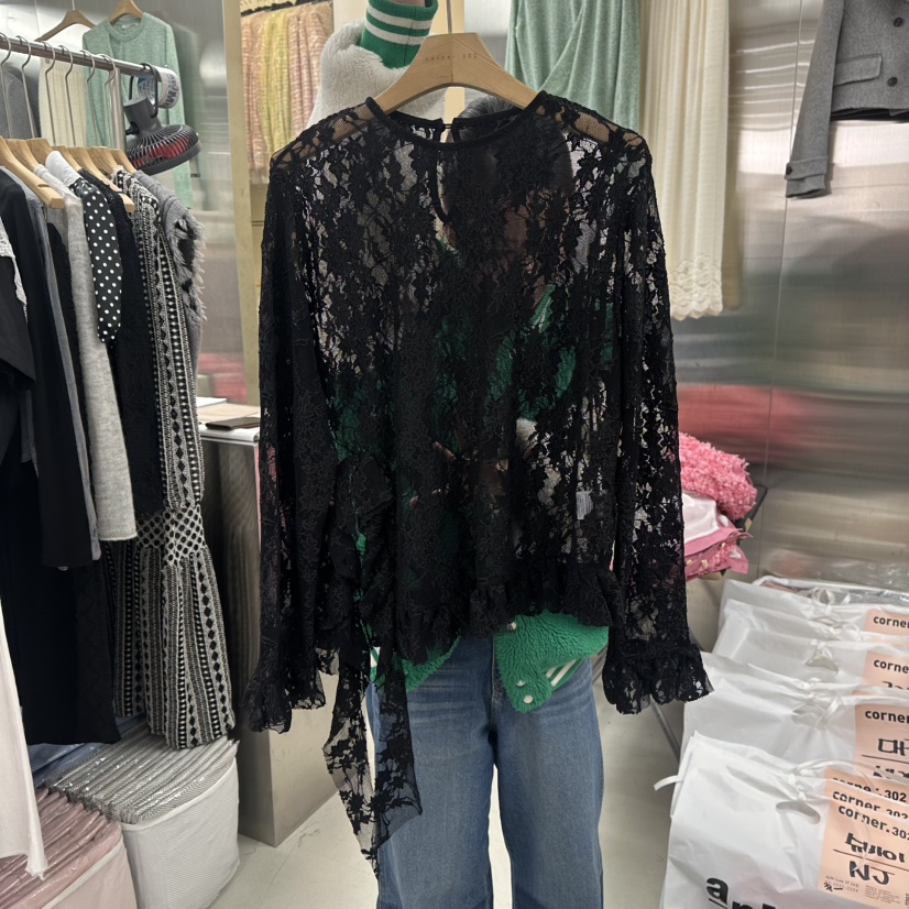 CORNER韓國直郵女士新品熱賣時尚職業26春夏推薦襯衫蕾絲衫CORNER.302襯衫/蕾絲衫圖色2