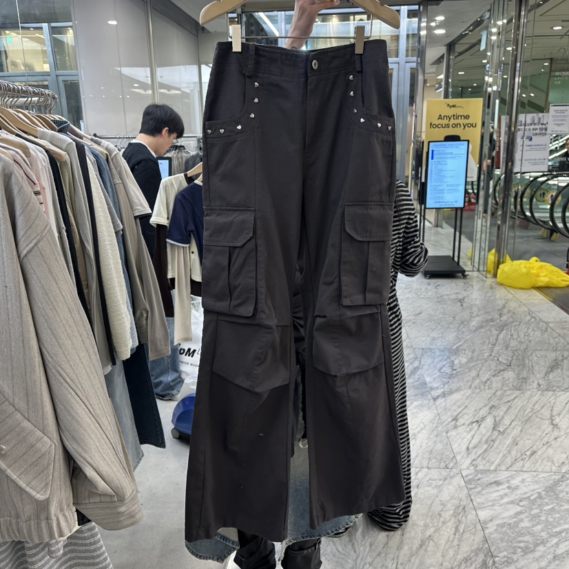 FOUNDATION東大門實拍女裝新款職業人氣熱賣真品休閑褲口袋FOUNDATION休閑褲圖色2