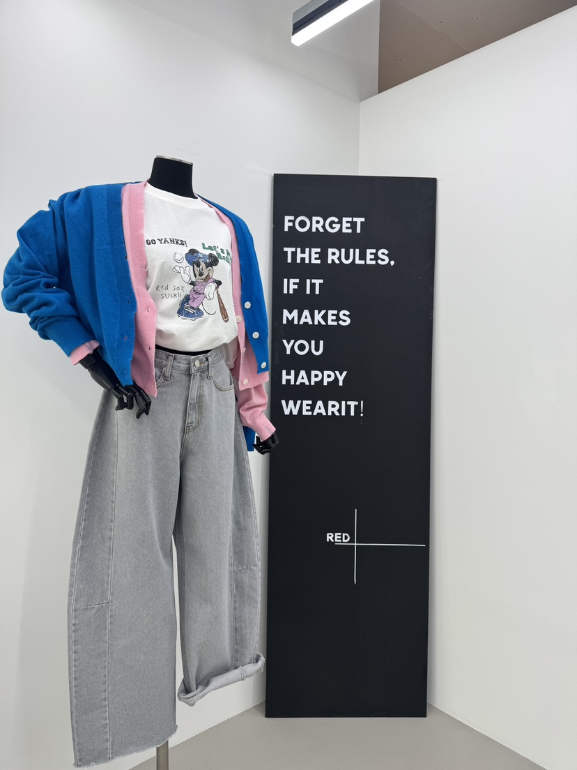 RED-A韓國代購女裝新款人氣推薦休閑真品時尚針織衫開衫RED-A針織衫