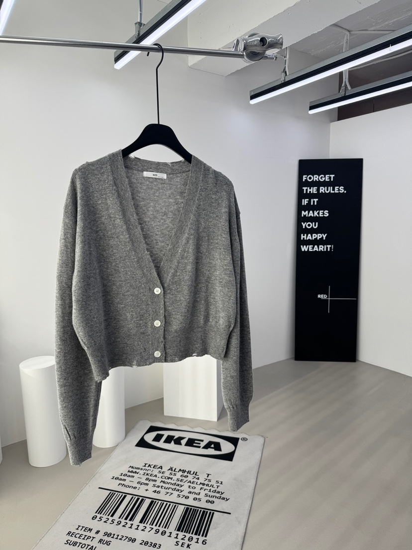 RED-A韓國代購女裝新款人氣推薦休閑真品時尚針織衫開衫RED-A針織衫圖色4