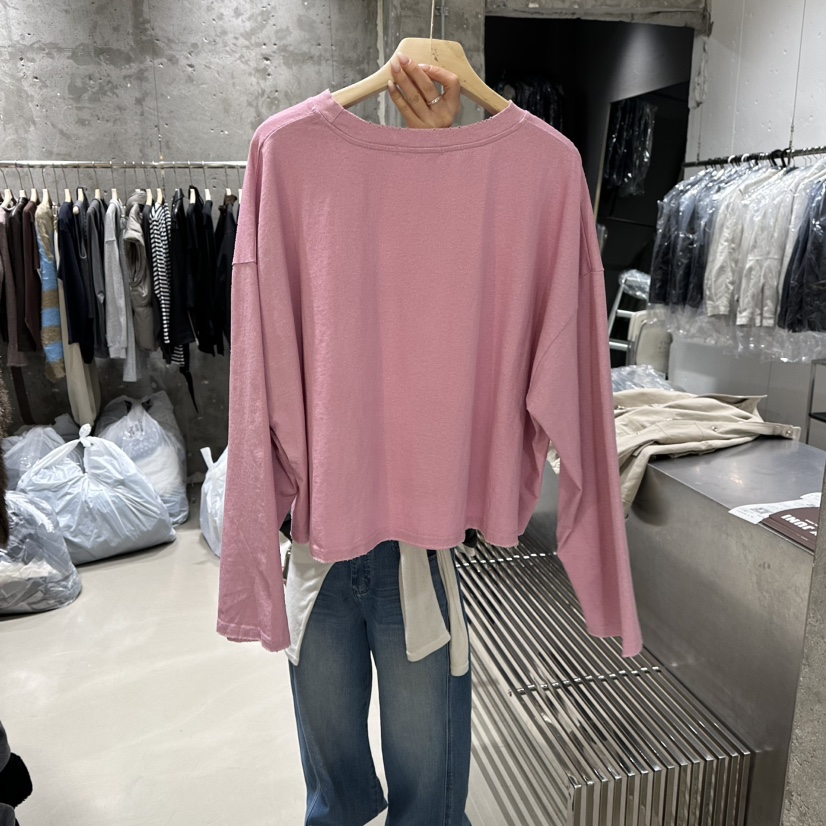 JUNI韓國直郵女裝新款推薦熱賣26春夏休閑時尚人氣長袖T恤my juni長袖T恤