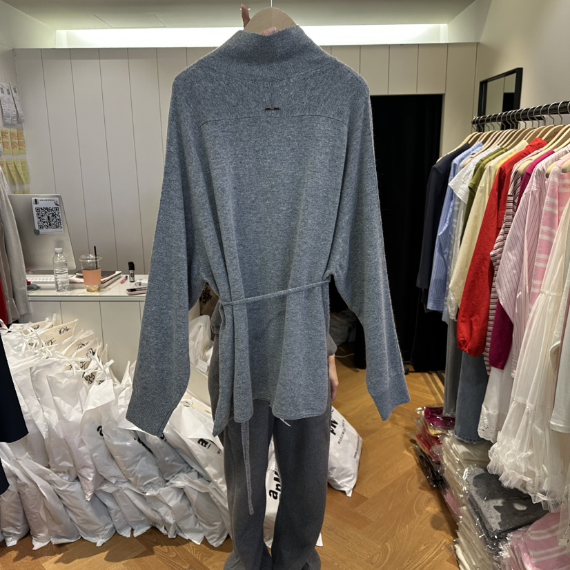 ARC韓國代購女士新款熱賣真品26春夏時尚襯衫蕾絲衫含腰繩ARC EN CIEL襯衫/蕾絲衫