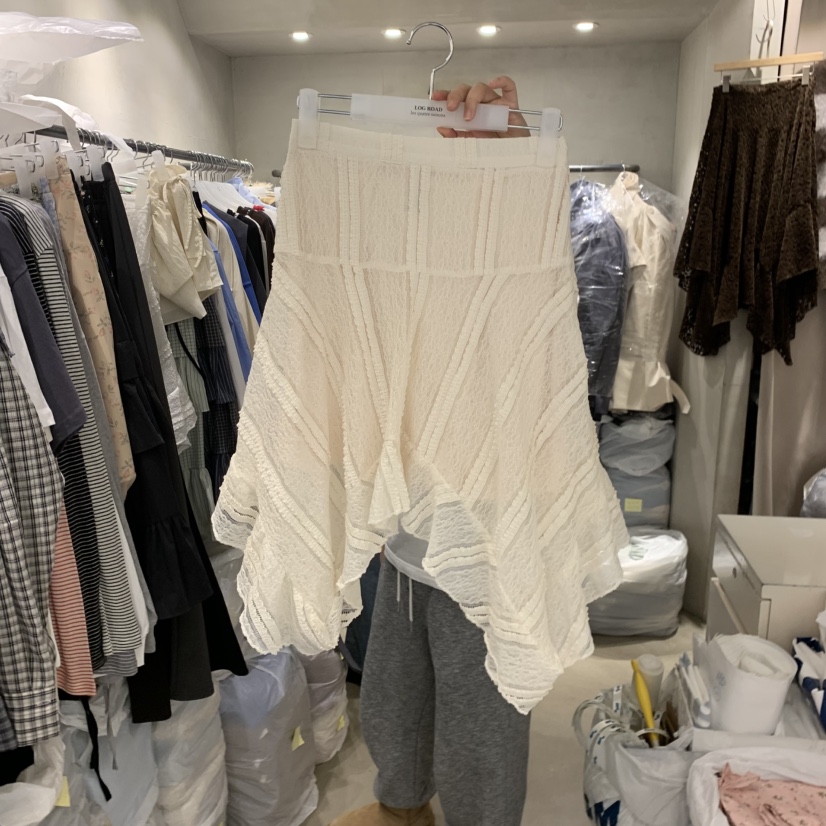 LOGROAD東大門實拍女裝新款職業時尚26春夏真品休閑短裙喇叭LOG ROAD短裙圖色1