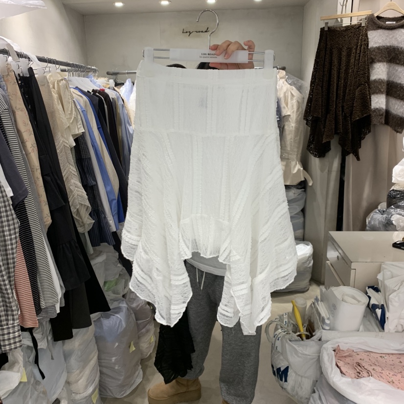 LOGROAD東大門實拍女裝新款職業時尚26春夏真品休閑短裙喇叭LOG ROAD短裙圖色3