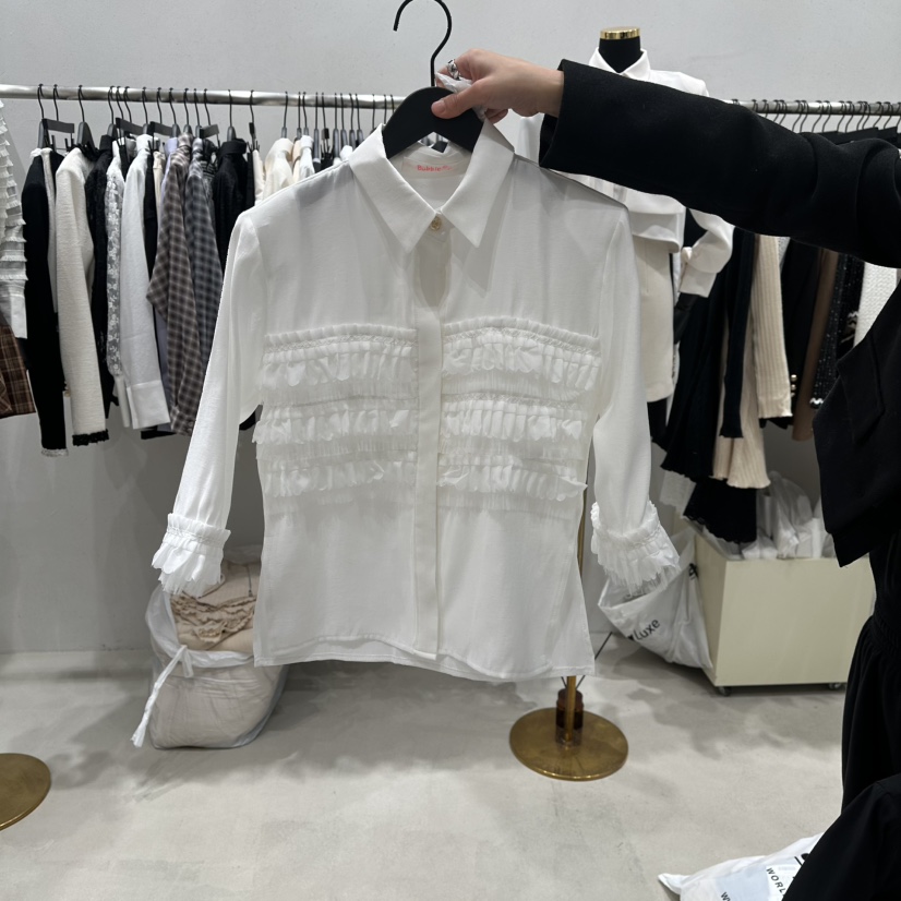 BUBBLE/LOTTIMO東大門實拍女士新品休閑26春夏襯衫蕾絲衫BUBBLE/LOTTIMO襯衫/蕾絲衫圖色1