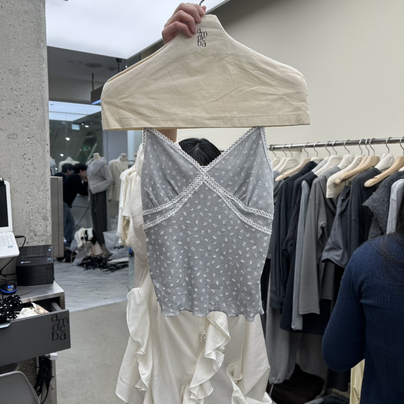 AMOEBA東大門代購女士新品26春夏休閑熱賣時尚職業吊帶背心AMOEBA吊帶/背心圖色1