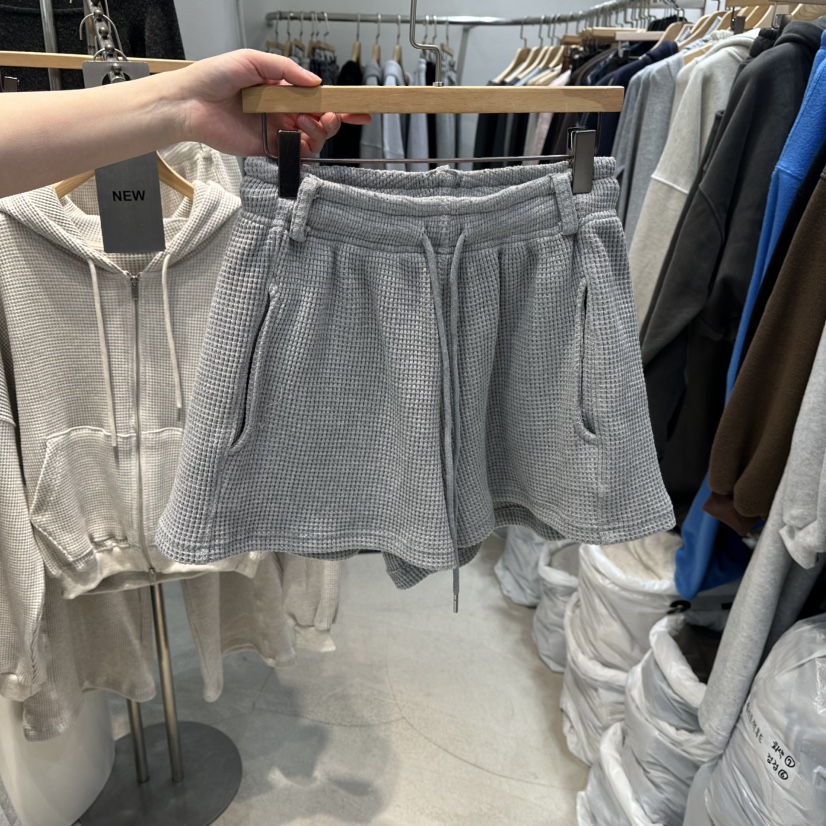 W.FATAL東大門直郵女士新品熱賣職業休閑推薦短褲華夫格W.FATAL短褲圖色2灰