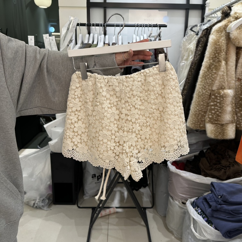 EGG IS韓國代購女士新款熱賣推薦26春夏真品短褲鉤針編織EGG IS短褲