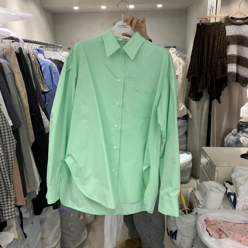 LOGROAD東大門實拍女士新品時尚26春夏熱賣人氣襯衫蕾絲衫LOG ROAD襯衫/蕾絲衫圖色1