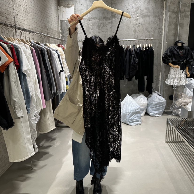 JUNI韓國直郵女士新款26春夏職業時尚熱賣休閑連衣裙蕾絲my juni連衣裙