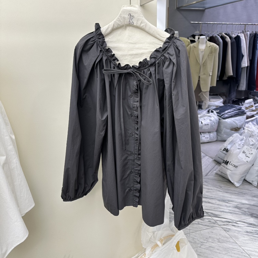 AMOEBA韓國代購女士新品職業真品時尚休閑人氣襯衫蕾絲衫AMOEBA襯衫/蕾絲衫圖色2