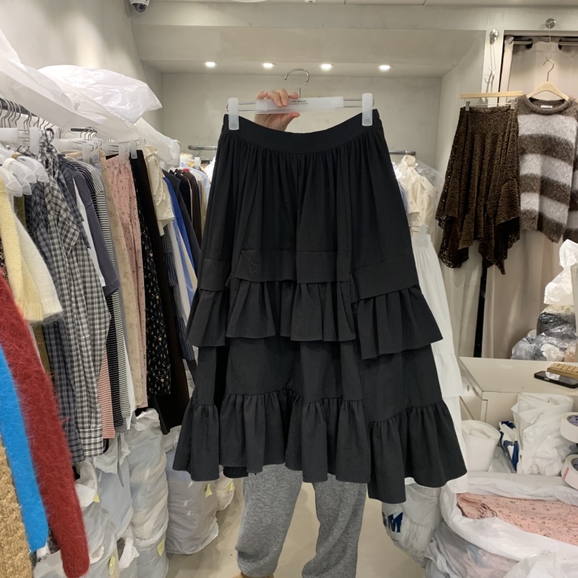 LOGROAD韓國代購女士新款推薦職業時尚26春夏半身裙中短裙褶皺LOG ROAD半身裙/中短裙圖色2