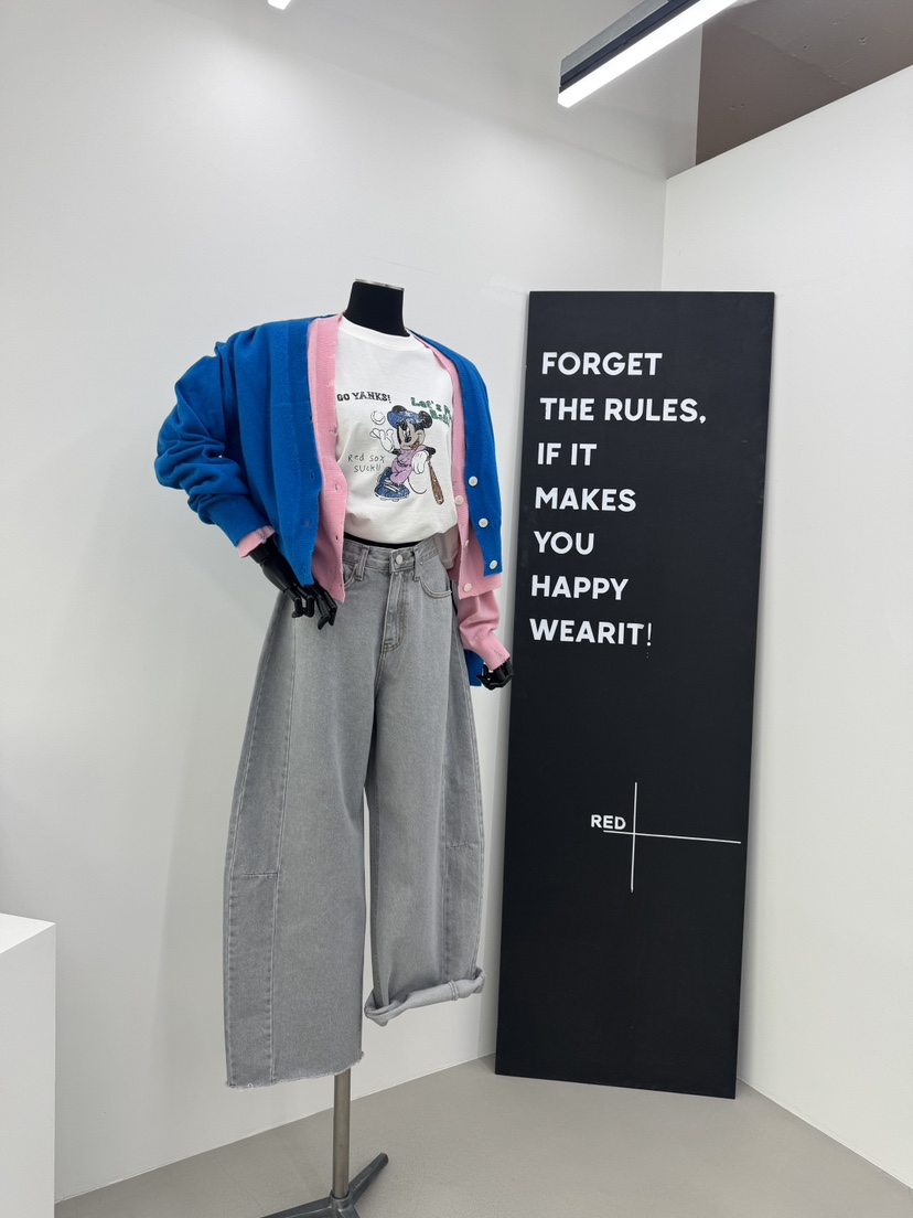 RED-A東大門實拍女裝新品職業26春夏休閑真品牛仔褲鏤空RED-A牛仔褲