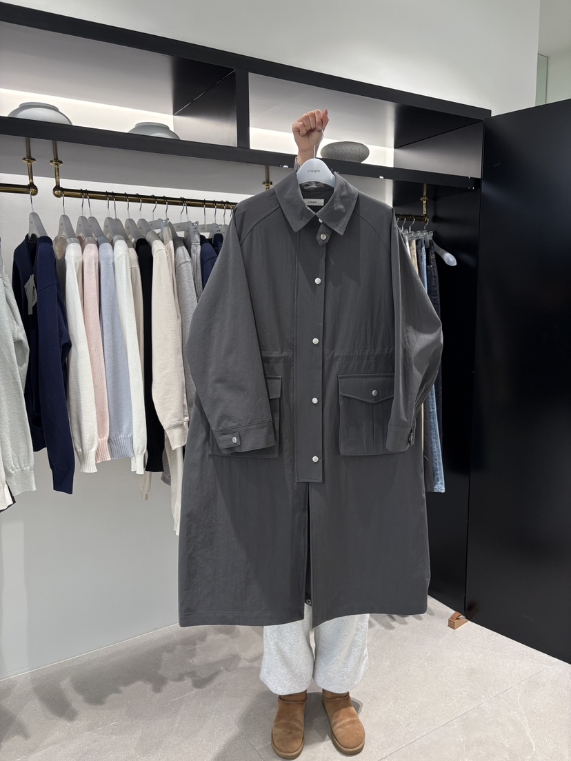 CREAM-P東大門直郵女裝新品時尚職業休閑真品推薦長款風衣CREAM-P長款風衣圖色2