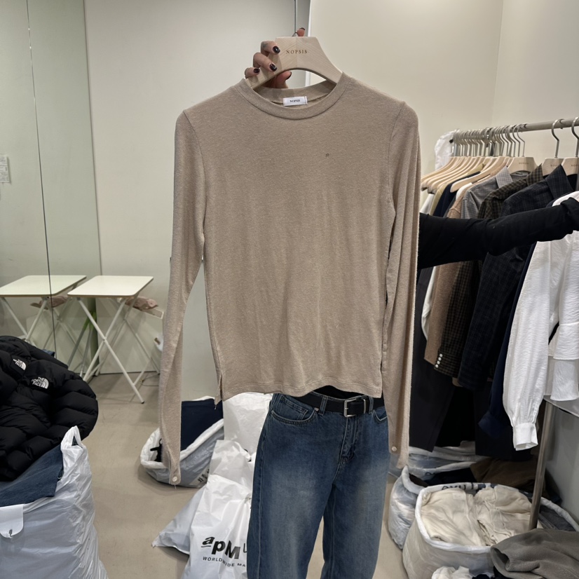 NOPSIS東大門實拍女裝新品職業人氣時尚推薦真品休閑長袖T恤NOPSIS長袖T恤圖色2