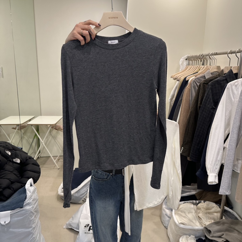 NOPSIS東大門實拍女裝新品職業人氣時尚推薦真品休閑長袖T恤NOPSIS長袖T恤圖色3