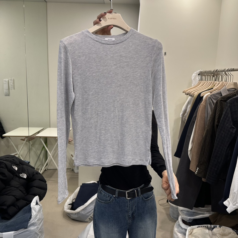 NOPSIS東大門實拍女裝新品職業人氣時尚推薦真品休閑長袖T恤NOPSIS長袖T恤圖色4
