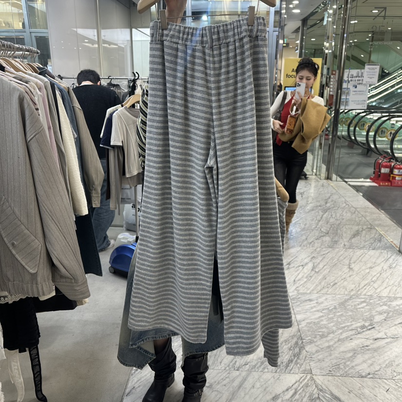 FOUNDATION韓國直郵女士新品熱賣職業時尚真品休閑褲系帶FOUNDATION休閑褲