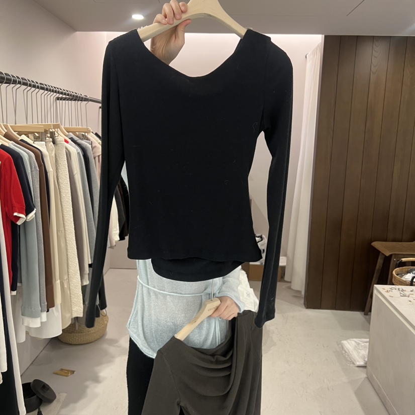 LEGACY東大門代購女裝新品真品職業26春夏時尚長袖T恤褶皺LEGACY長袖T恤