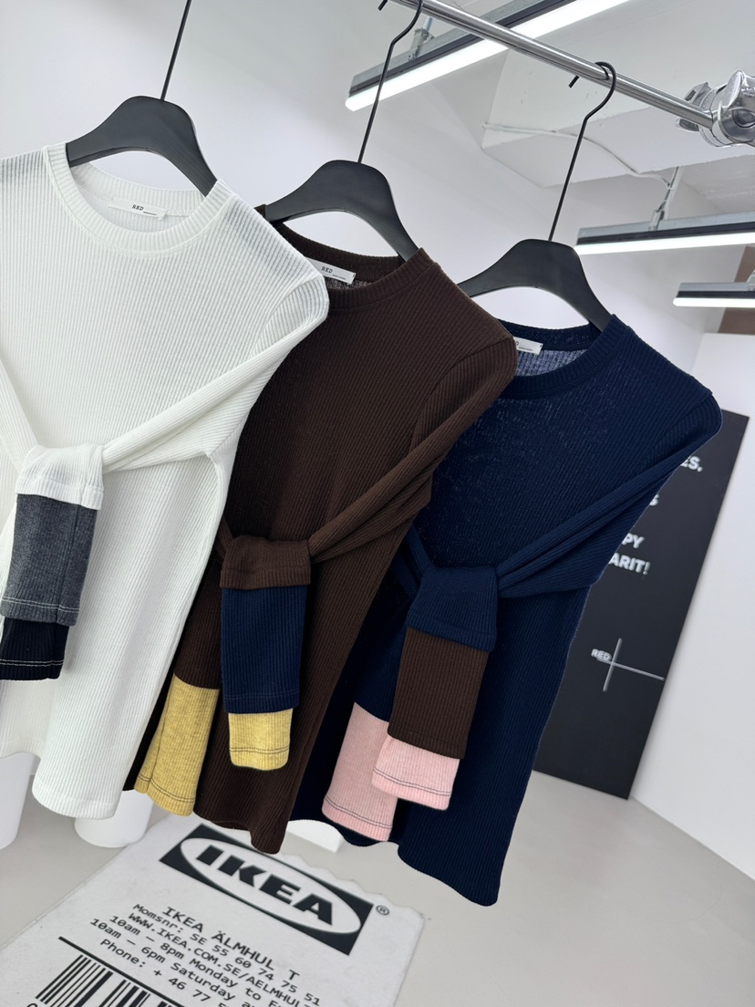 RED-A韓國代購女士新款推薦時尚人氣休閑職業熱賣長袖T恤RED-A長袖T恤