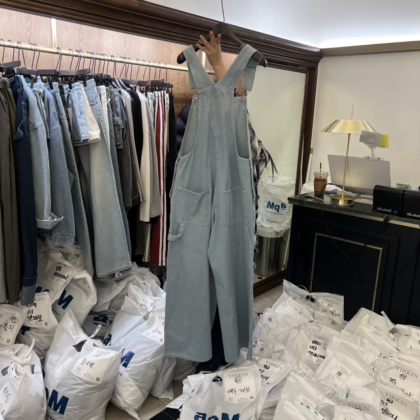 VIRKIN東大門直郵女裝新品人氣熱賣休閑真品時尚推薦背帶褲VIRKIN背帶褲